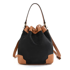 LEE53-003  LEE  Waxed Canvas Drawstring Hobo Bag/Crossbody