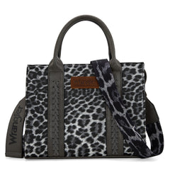 WG70G-8120C  Wrangler  Leopard Print Concealed Carry Tote/Crossbody -Leopard Grey