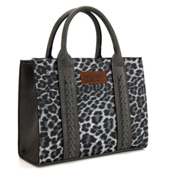 WG70G-8120C  Wrangler  Leopard Print Concealed Carry Tote/Crossbody -Leopard Grey