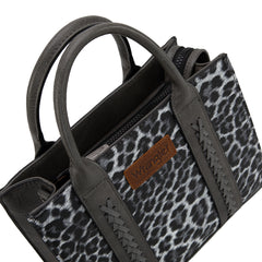 WG70G-8120C  Wrangler  Leopard Print Concealed Carry Tote/Crossbody -Leopard Grey