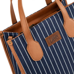 LEE56-007   LEE Striped Canvas Tote Bag/Crossbody