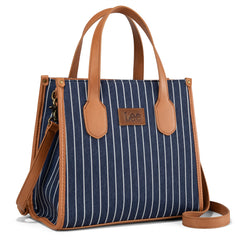 LEE56-007   LEE Striped Canvas Tote Bag/Crossbody