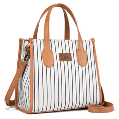 LEE56-007   LEE Striped Canvas Tote Bag/Crossbody