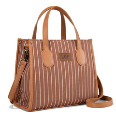 LEE56-007   LEE Striped Canvas Tote Bag/Crossbody