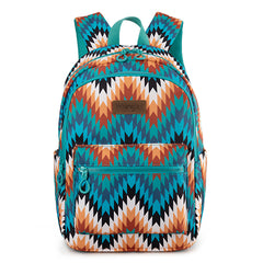 WG2206-9110  Wrangler Aztec Print Backpack - Turquoise