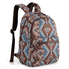 WG2206-9110  Wrangler Aztec Print Backpack -Coffee