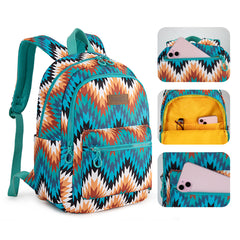 WG2206-9110  Wrangler Aztec Print Backpack - Turquoise