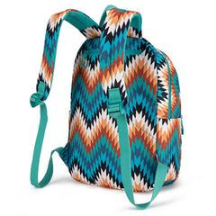 WG2206-9110  Wrangler Aztec Print Backpack - Turquoise