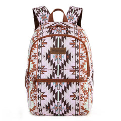 WG2206-9110  Wrangler Aztec Print Backpack -Light Brown