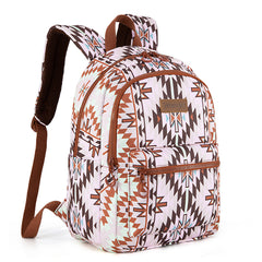 WG2206-9110  Wrangler Aztec Print Backpack -Light Brown