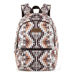 WG2206-9110  Wrangler Aztec Print Backpack -Brown