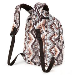 WG2206-9110  Wrangler Aztec Print Backpack -Brown