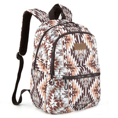 WG2206-9110  Wrangler Aztec Print Backpack -Brown