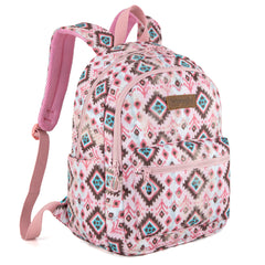 WG2206-9110  Wrangler Aztec Print Backpack -Pink