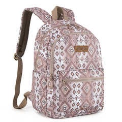 WG2206-9110  Wrangler Aztec Print Backpack - Light Coffee