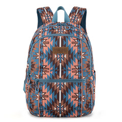 WG2206-9110  Wrangler Aztec Print Backpack -Navy