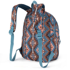 WG2206-9110  Wrangler Aztec Print Backpack -Navy