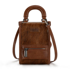 MW1311-1831  Montana West Hair-On Cowhide North South Mini Tote/Crossbody