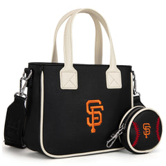 MLB-SF103  MLB San Francisco Giants Team  Tote/Crossbody with Baseball Coin Pouch