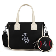 MLB-SX103 MLB Chicago White Sox Team Tote/Crossbody with Baseball Coin Pouch