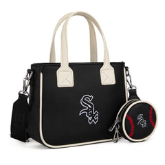 MLB-SX103 MLB Chicago White Sox Team Tote/Crossbody with Baseball Coin Pouch