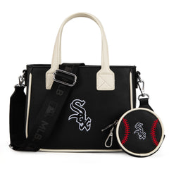 MLB-SX103 MLB Chicago White Sox Team Tote/Crossbody with Baseball Coin Pouch