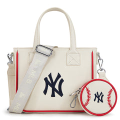 MLB-NY103  MLB  New York Yankees Team Tote/Crossbody with Baseball Coin Pouch