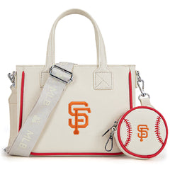 MLB-SF103  MLB San Francisco Giants Team  Tote/Crossbody with Baseball Coin Pouch