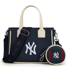 MLB-NY103  MLB  New York Yankees Team Tote/Crossbody with Baseball Coin Pouch