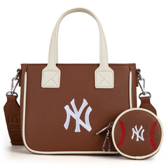 MLB-NY103  MLB  New York Yankees Team Tote/Crossbody with Baseball Coin Pouch