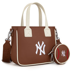 MLB-NY103  MLB  New York Yankees Team Tote/Crossbody with Baseball Coin Pouch