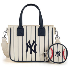 MLB-NY103  MLB  New York Yankees Team Tote/Crossbody with Baseball Coin Pouch