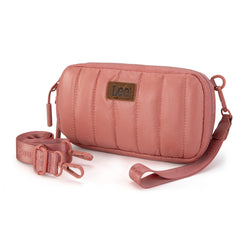 LEE49-005  LEE Quilted Puffer Wristlet/Crossbody Bag