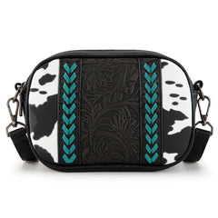 MW1318-8365 Montana West Tooled Collection Crossbody - Black