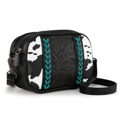 MW1318-8365 Montana West Tooled Collection Crossbody - Black