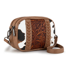 MW1318-8365 Montana West Tooled Collection Crossbody - Brown