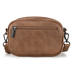 MW1318-8365 Montana West Tooled Collection Crossbody - Brown