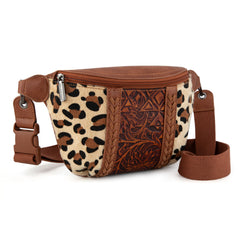 MW1318-194 Montana West Tooled Collection Fanny Pack - Leopard