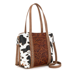 MW1318G-8318  Montana West Tooled Collection Concealed Carry Tote/Crossbody - Brown