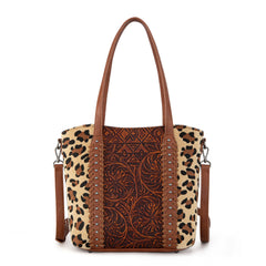 MW1318G-8318  Montana West Tooled Collection Concealed Carry Tote/Crossbody - Leopard