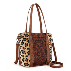 MW1318G-8318  Montana West Tooled Collection Concealed Carry Tote/Crossbody - Leopard