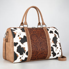 MW1318-5110 Montana West Tooled Collection Duffle Bag - Brown