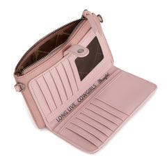 WG184-1813   Wrangler Crossbody Wallet Cardholder - Pink