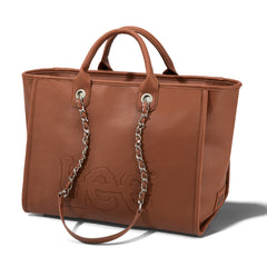 LEE46-345  LEE Top Handle/Chain Strap Wide Tote