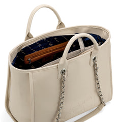 LEE46-345  LEE Top Handle/Chain Strap Wide Tote