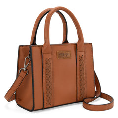 WG70S-8120   Wrangler Whipstitch Mini Tote/Crossbody - Brown