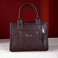 WG102-8120S  Wrangler Croc Print Concealed Carry Tote/Crossbody - Cognac