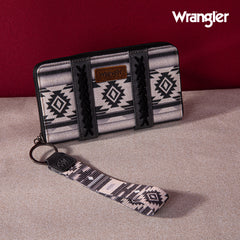 WG2203A-W006  Wrangler Southwestern Art Print Wallet - Black