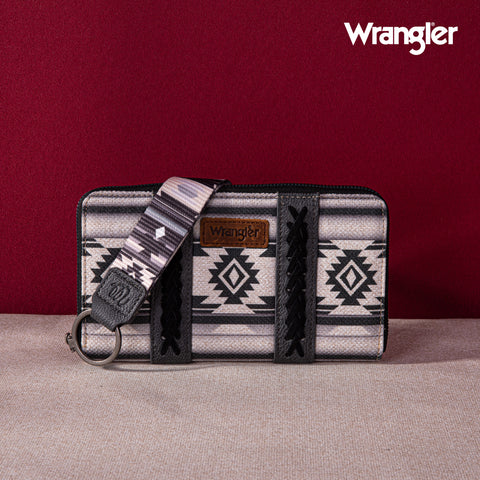 WG2203A-W006  Wrangler Southwestern Art Print Wallet - Black