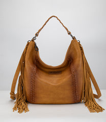 MWF1007G-9360 Montana West Fringe Collection Concealed Carry Hobo/Crossbody -Light Brown